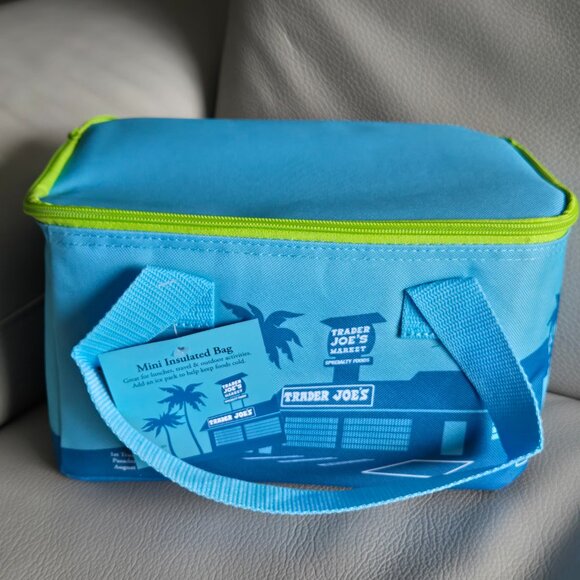 Trader Joe's Handbags - Trader Joe's Viral Blue Mini Cooler Bag NWT